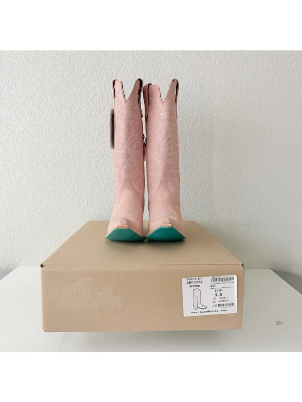 Lane SMOKESHOW Pink Cowboy Boots Western Cowgirl Mid Calf Tall Womens Size 9.5 - Picture 12 of 13